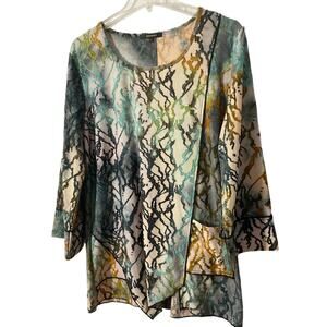 Radzoli XL Artsy Boho Tunic Multi Color